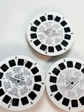 Vintage Disney Peter Pan View-Master Reels Set of 3 Retro